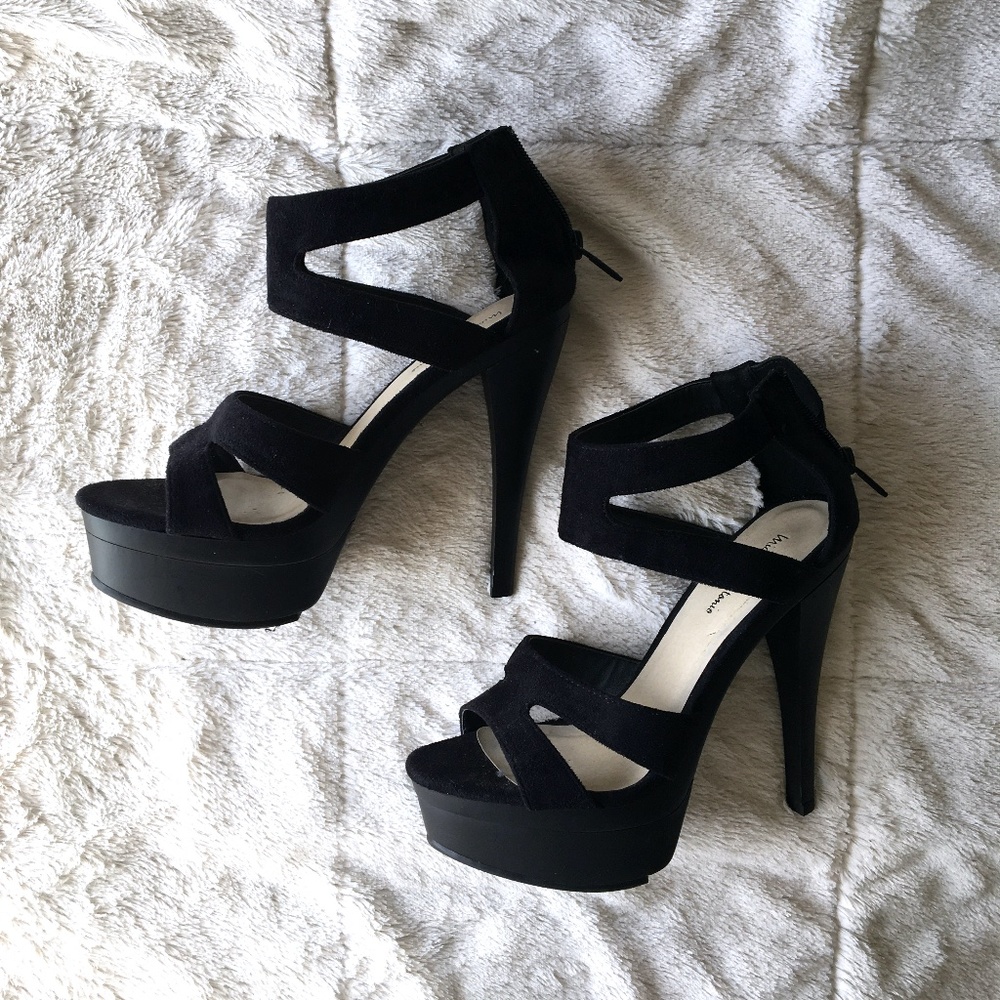 Michael Antonio Velvet Black Stilettos